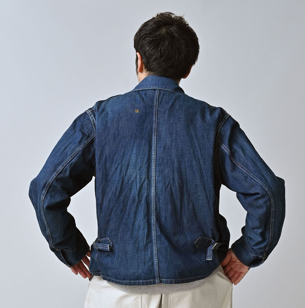 45R Indigo 908 Work Coverall Distressed