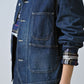 45R Indigo 908 Work Coverall Distressed