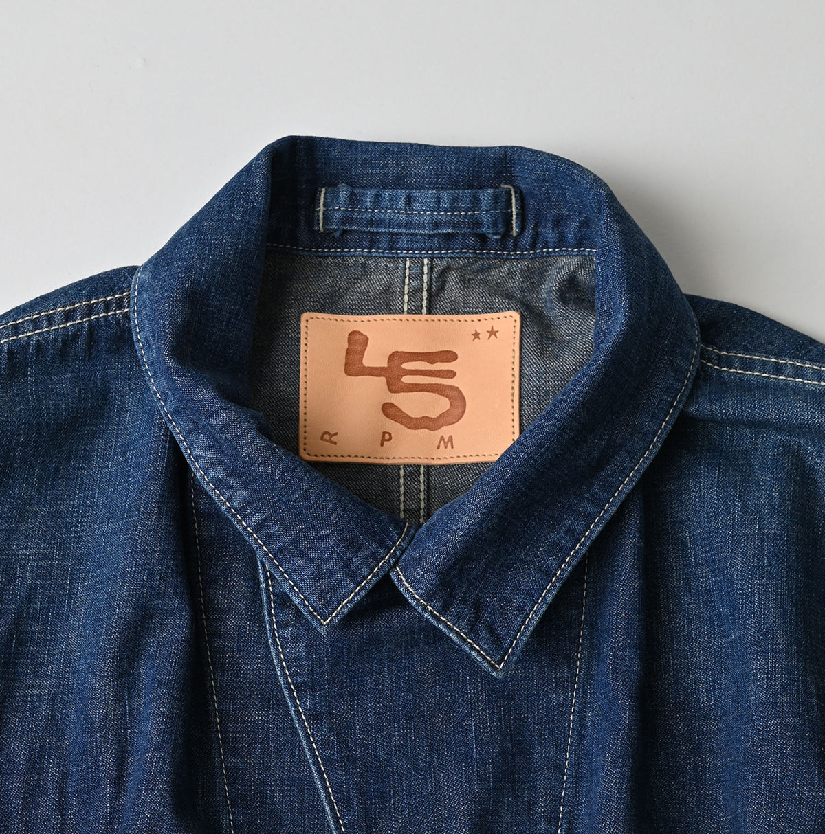 45R Indigo 908 Work Coverall Distressed