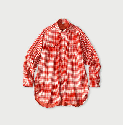 Gauze Doublecloth 908 Plaid Pocket Shirt