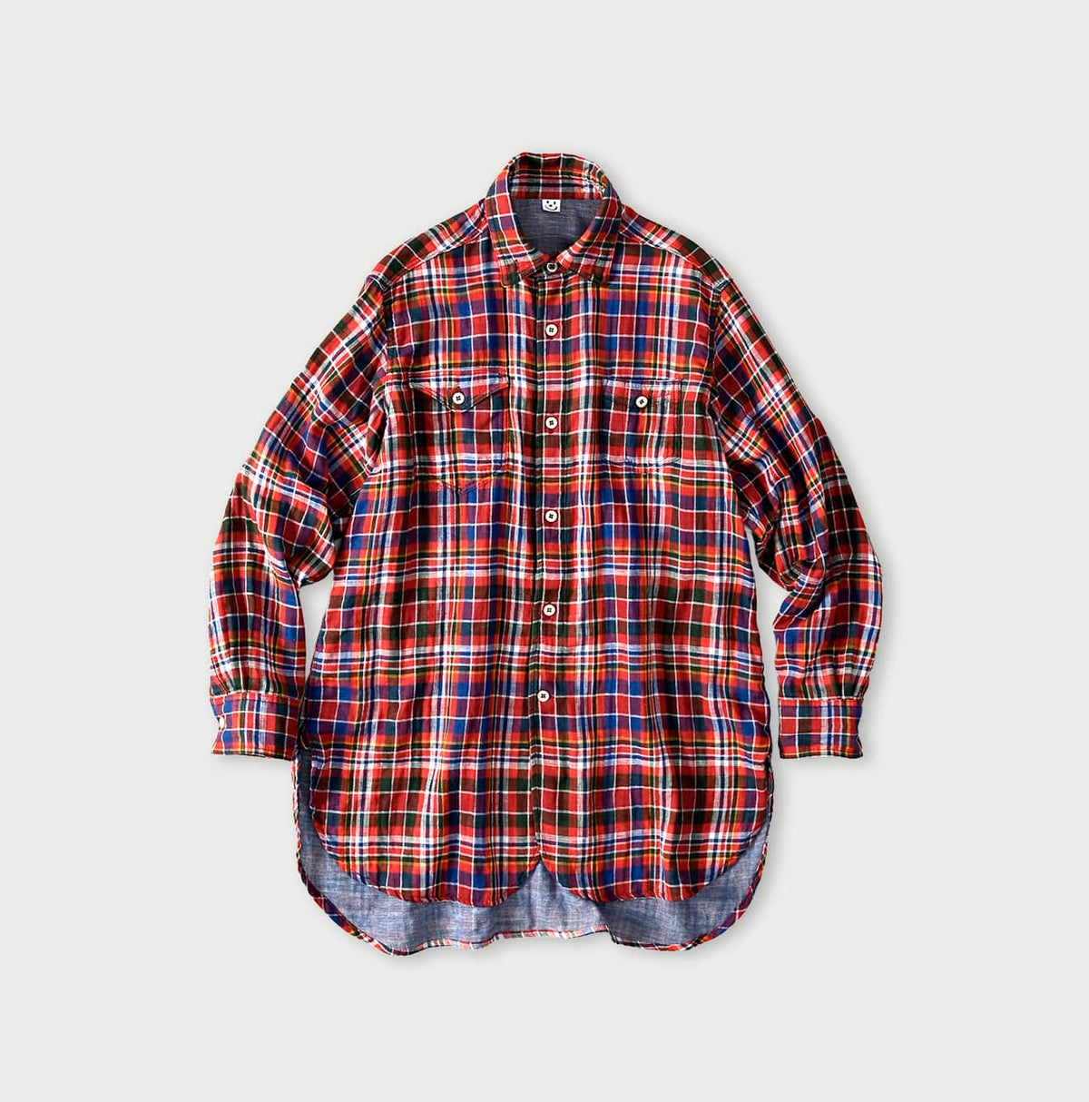 45R Gauze Doublecloth 908 Plaid Pocket Shirt