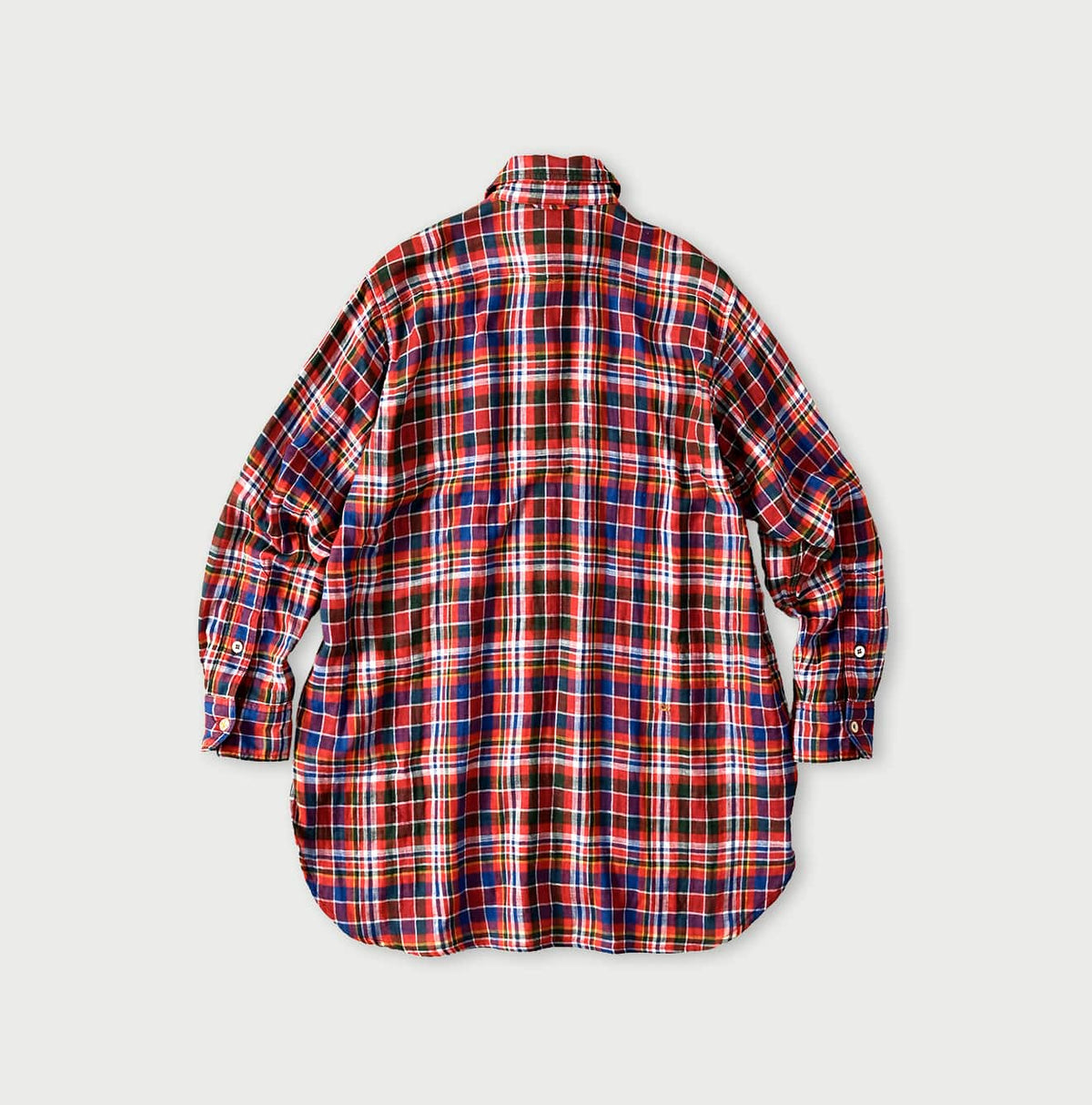 45R Gauze Doublecloth 908 Plaid Pocket Shirt