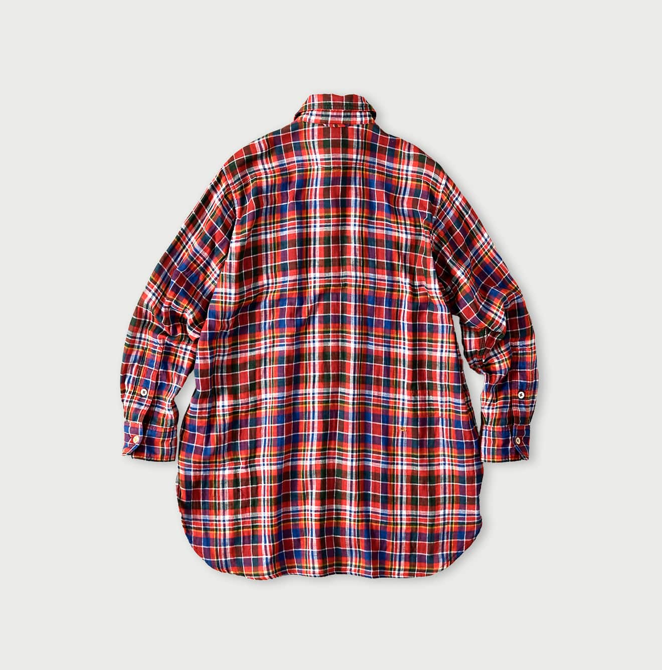45R Gauze Doublecloth 908 Plaid Pocket Shirt