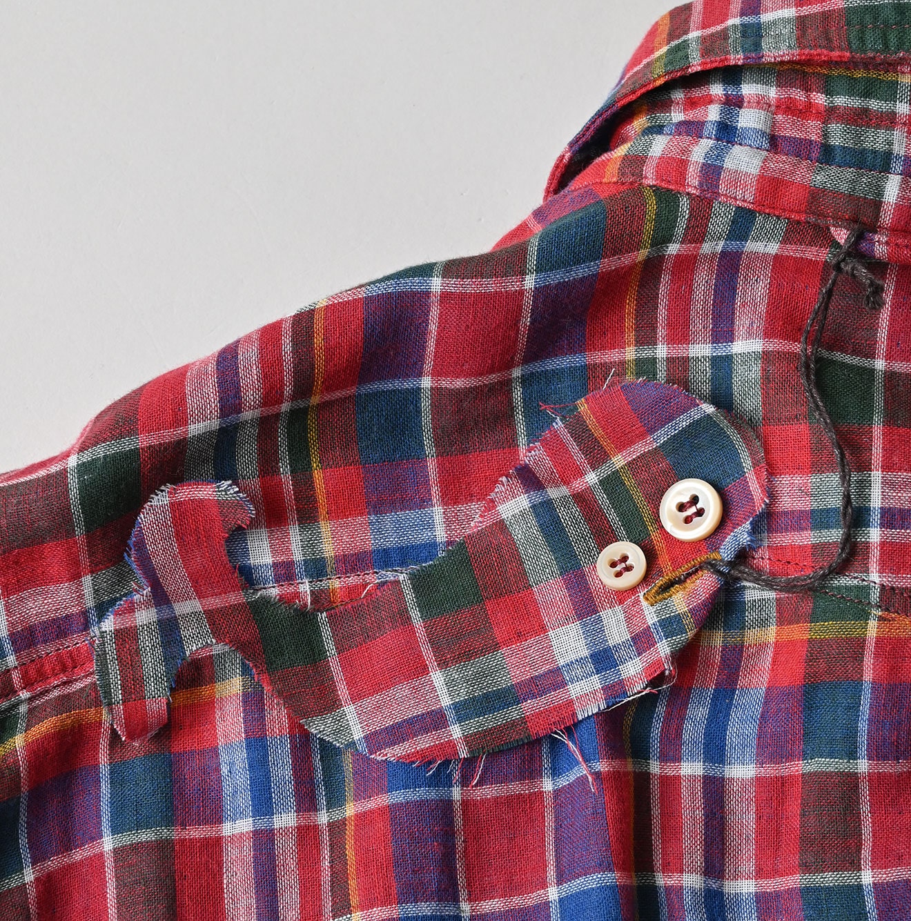 45R Gauze Doublecloth 908 Plaid Pocket Shirt