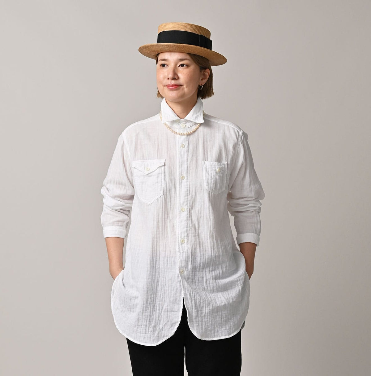 45R Gauze Doublecloth 908 Pocket Shirt