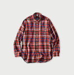 45R Gauze Doublecloth 908 Plaid Loafer Shirt