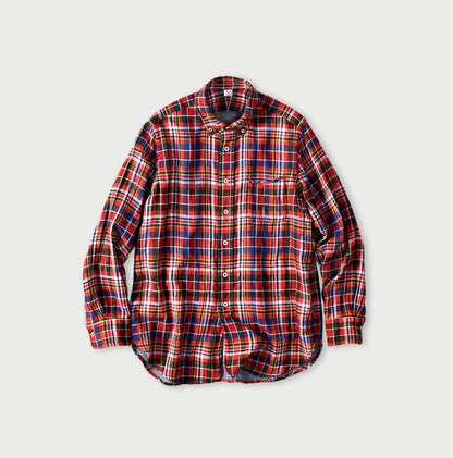 45R Gauze Doublecloth 908 Plaid Loafer Shirt