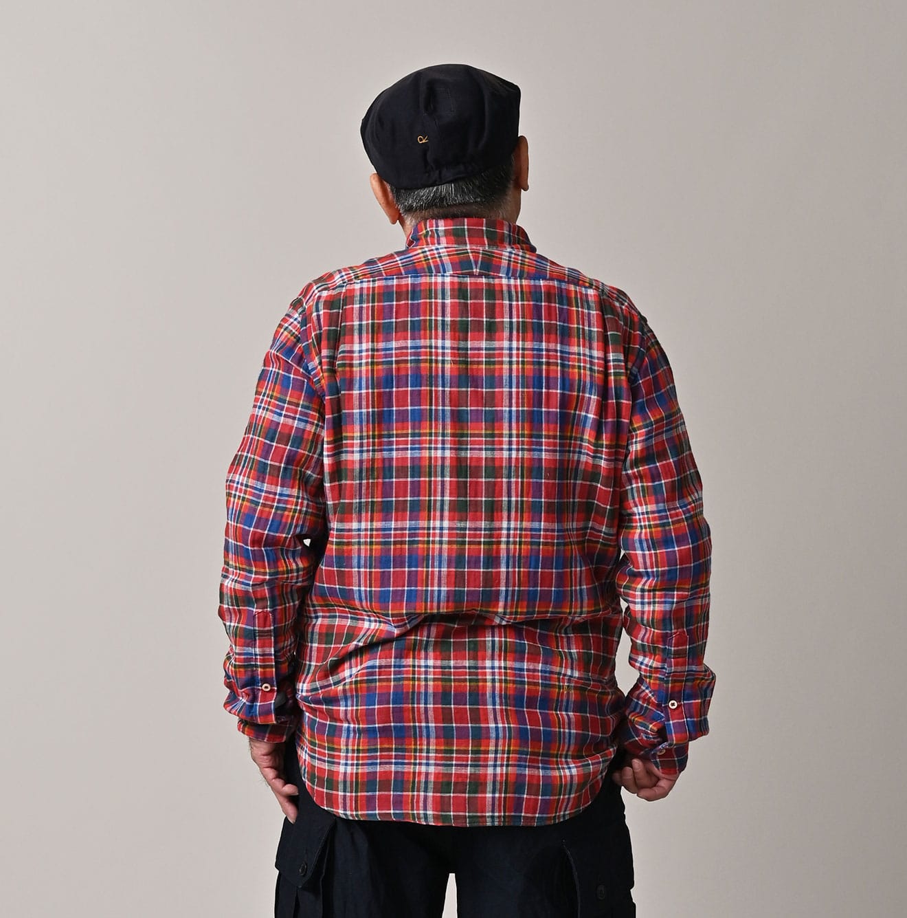 45R Gauze Doublecloth 908 Plaid Loafer Shirt - Image 5