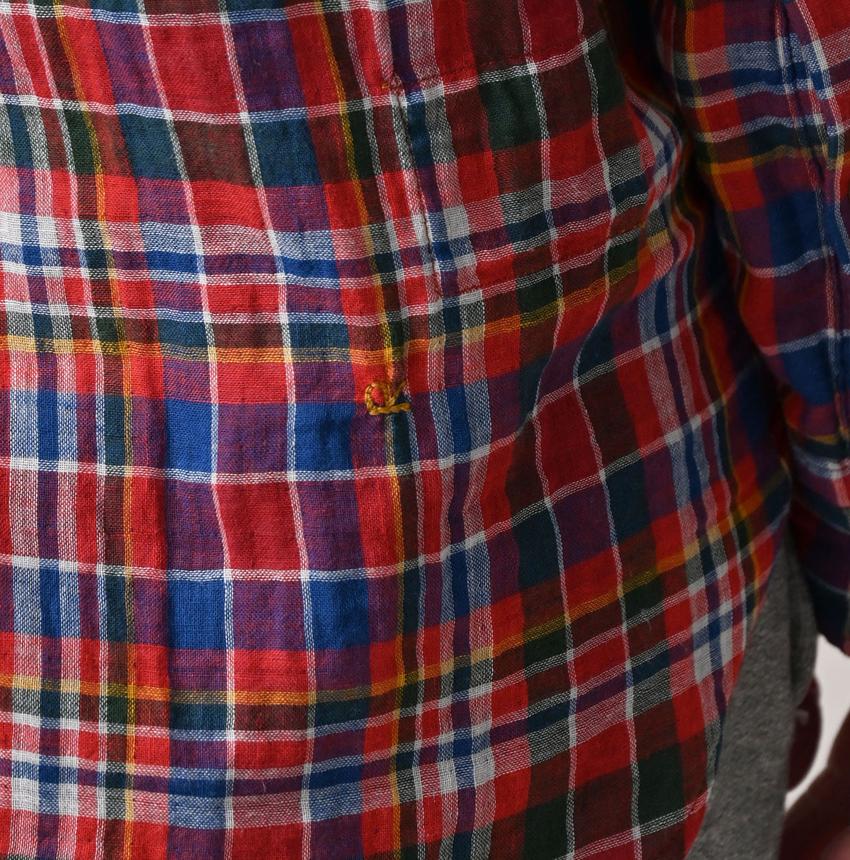 45R Gauze Doublecloth 908 Plaid Loafer Shirt