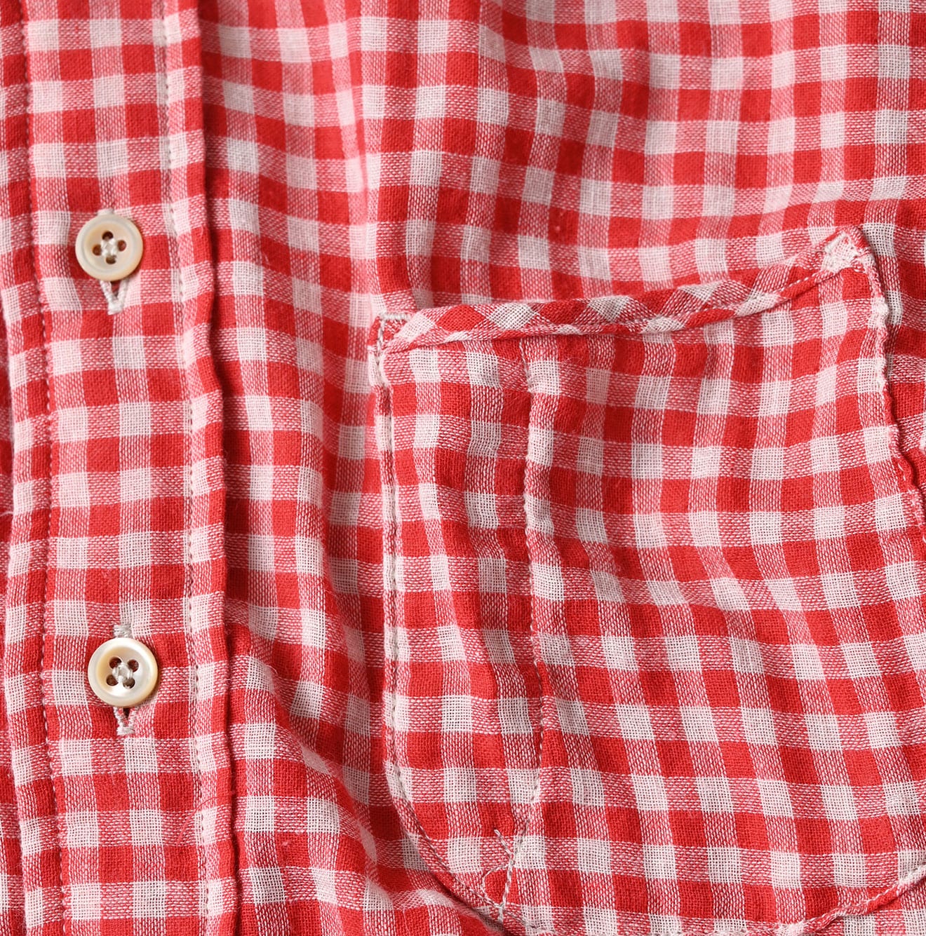 45R Gauze Doublecloth 908 Plaid Loafer Shirt