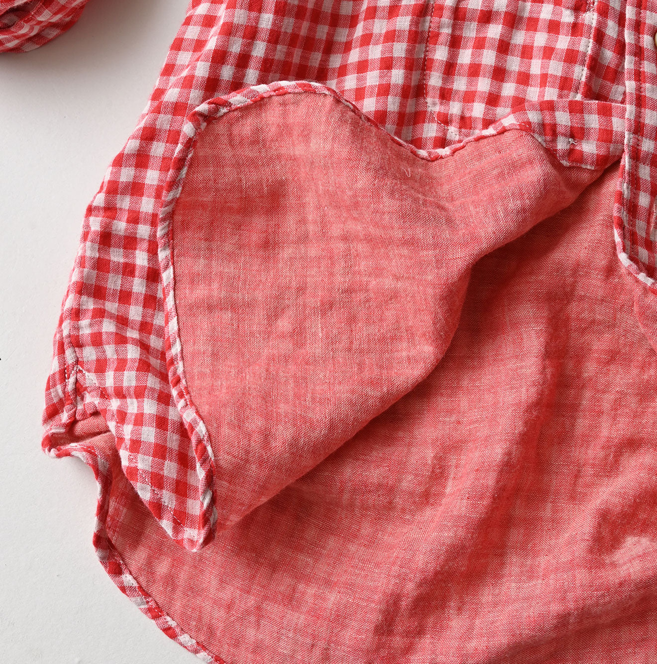 45R Gauze Doublecloth 908 Plaid Loafer Shirt