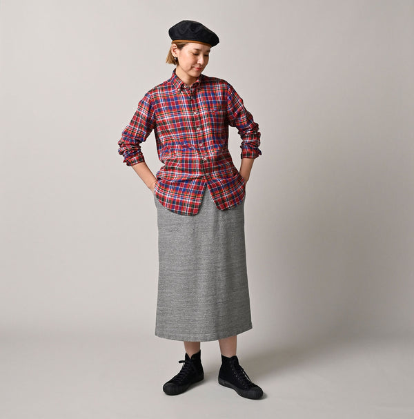 45R Gauze Doublecloth 908 Plaid Loafer Shirt