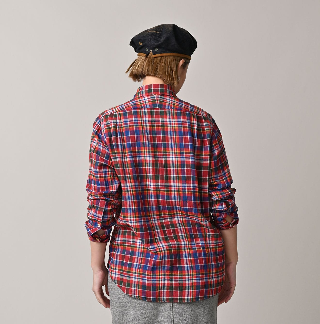 45R Gauze Doublecloth 908 Plaid Loafer Shirt - Image 10