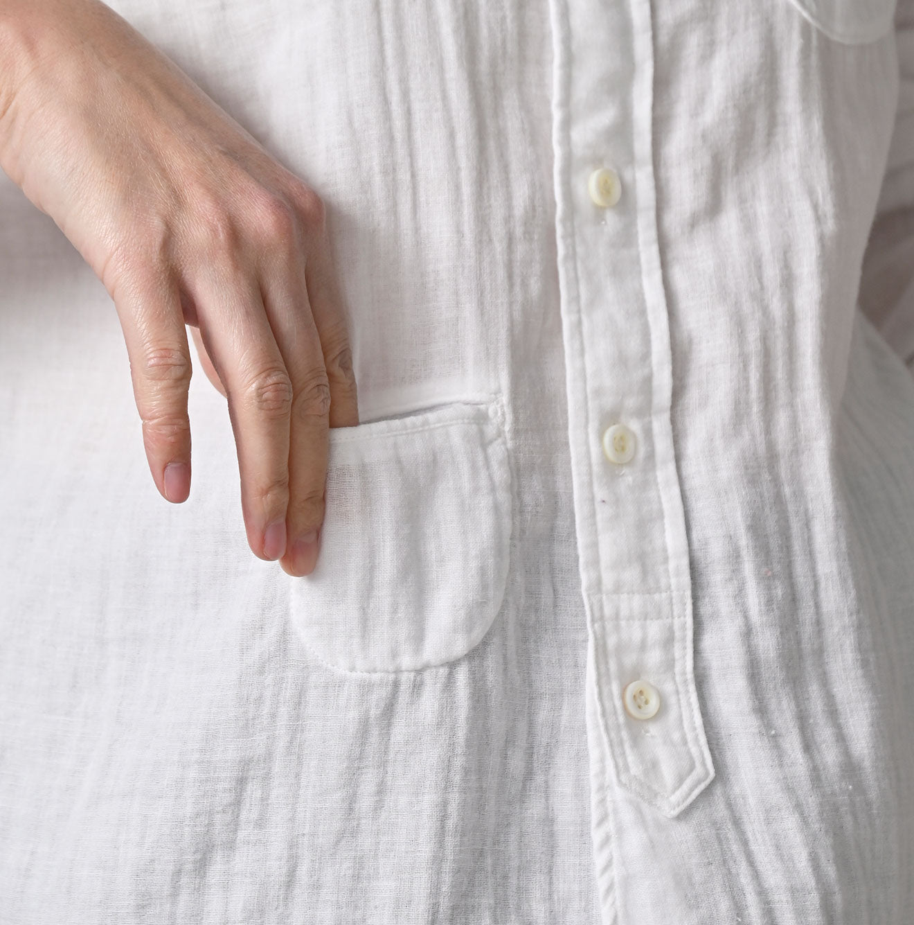 45R Gauze Doublecloth 908 Loafer Shirt - Image 13