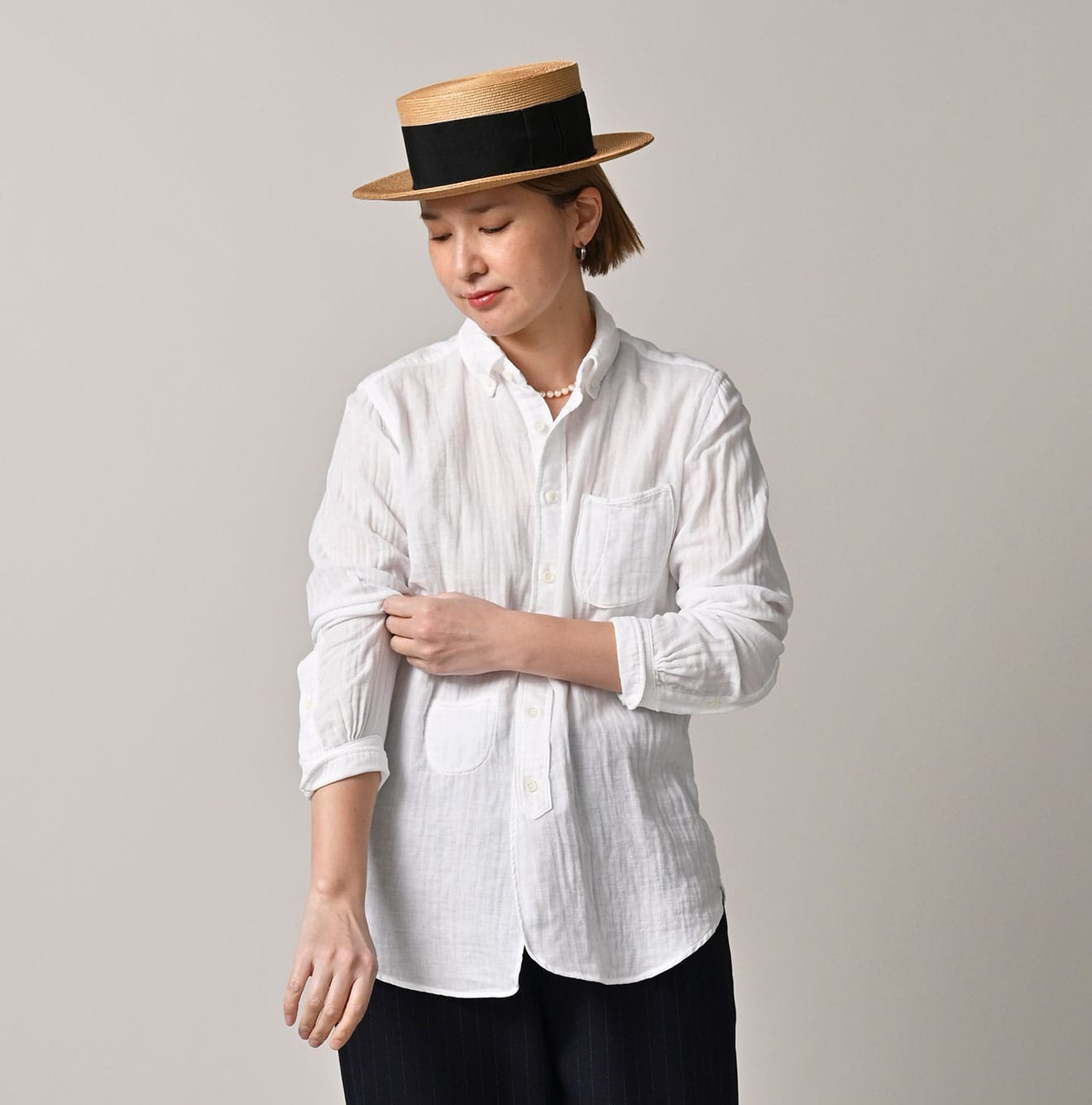 45R Gauze Doublecloth 908 Loafer Shirt - Image 7