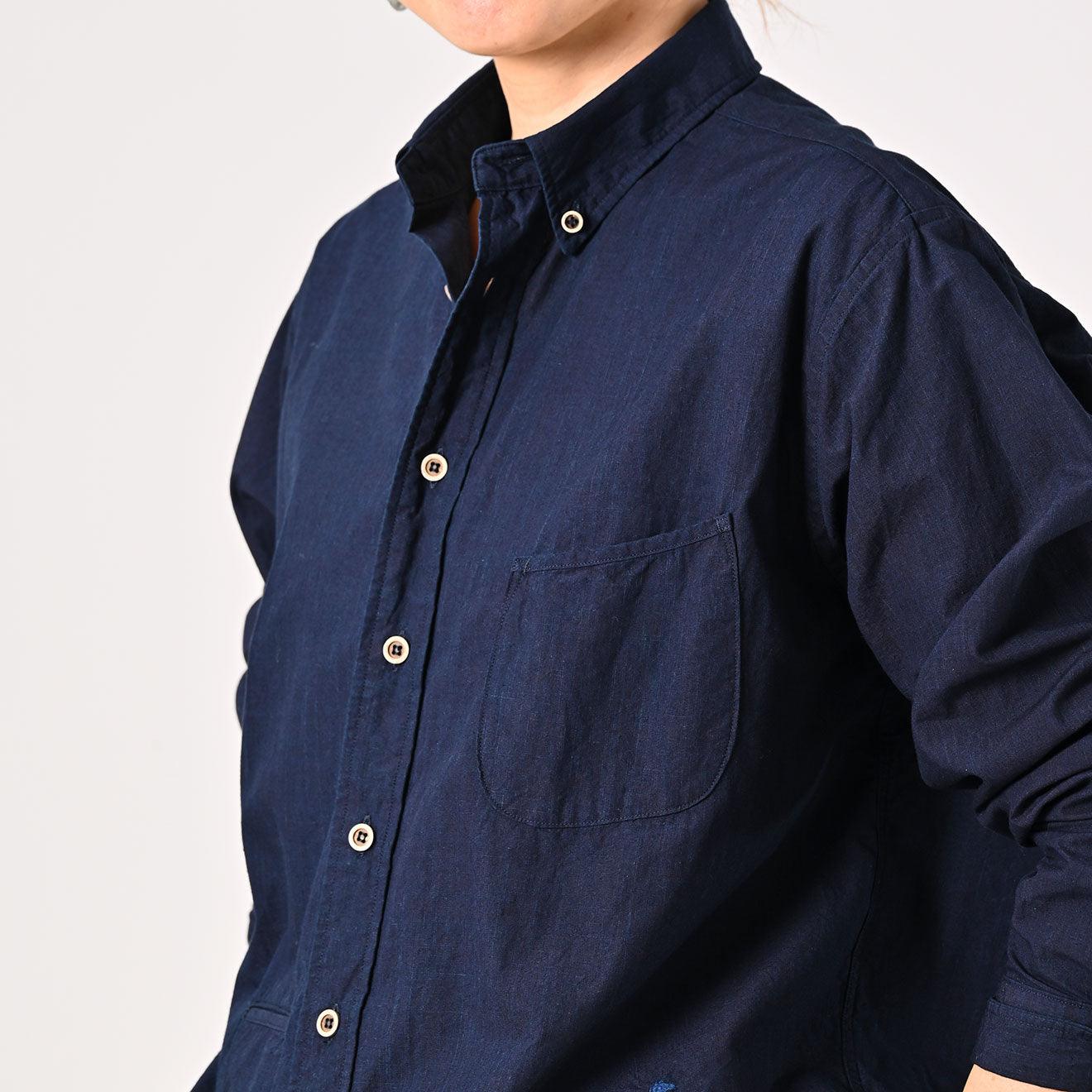 Indigo Batistie 908 Ocean Buttondown Shirt - 45R by 45rpm studio - Image 11