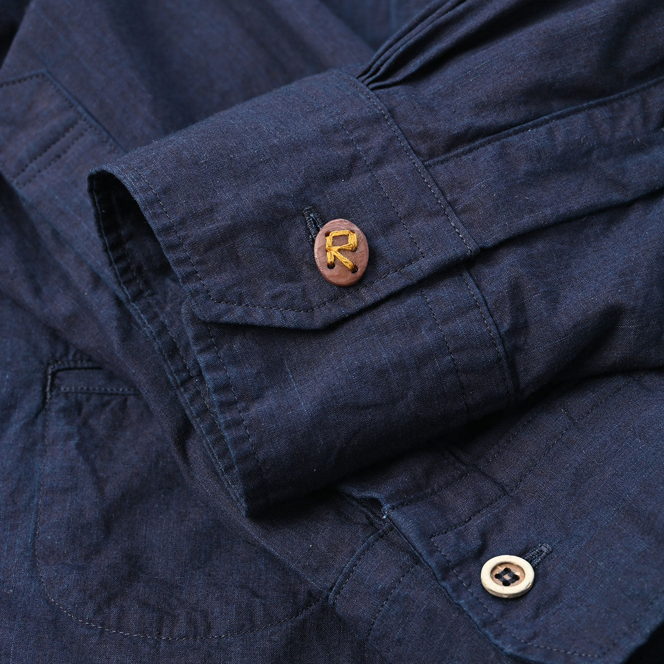 45R Indigo Batistie 908 Ocean Buttondown Shirt