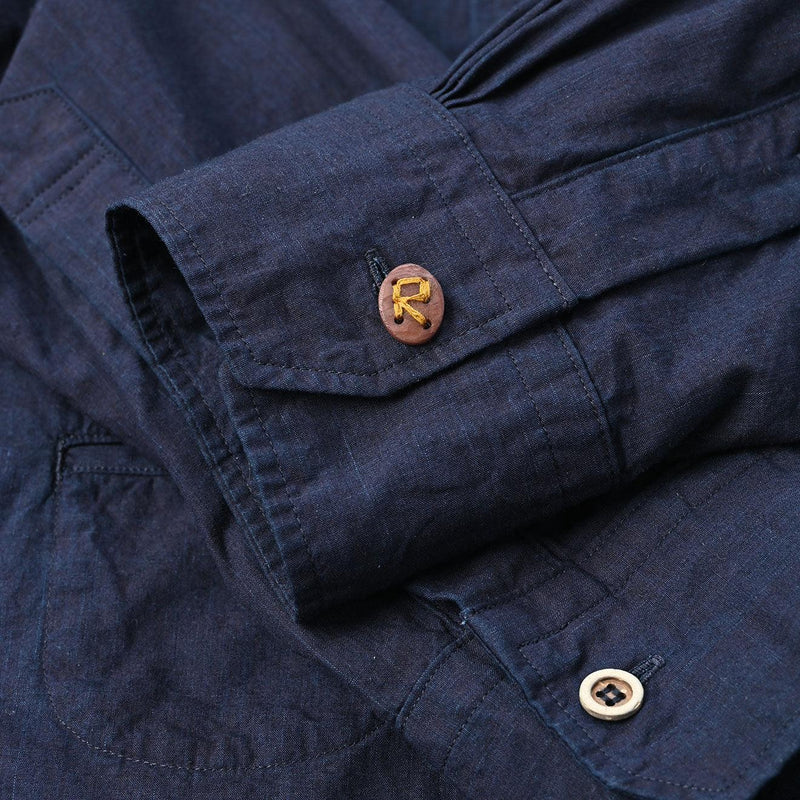 Indigo Batistie 908 Ocean Buttondown Shirt - 45R by 45rpm studio - Image 17