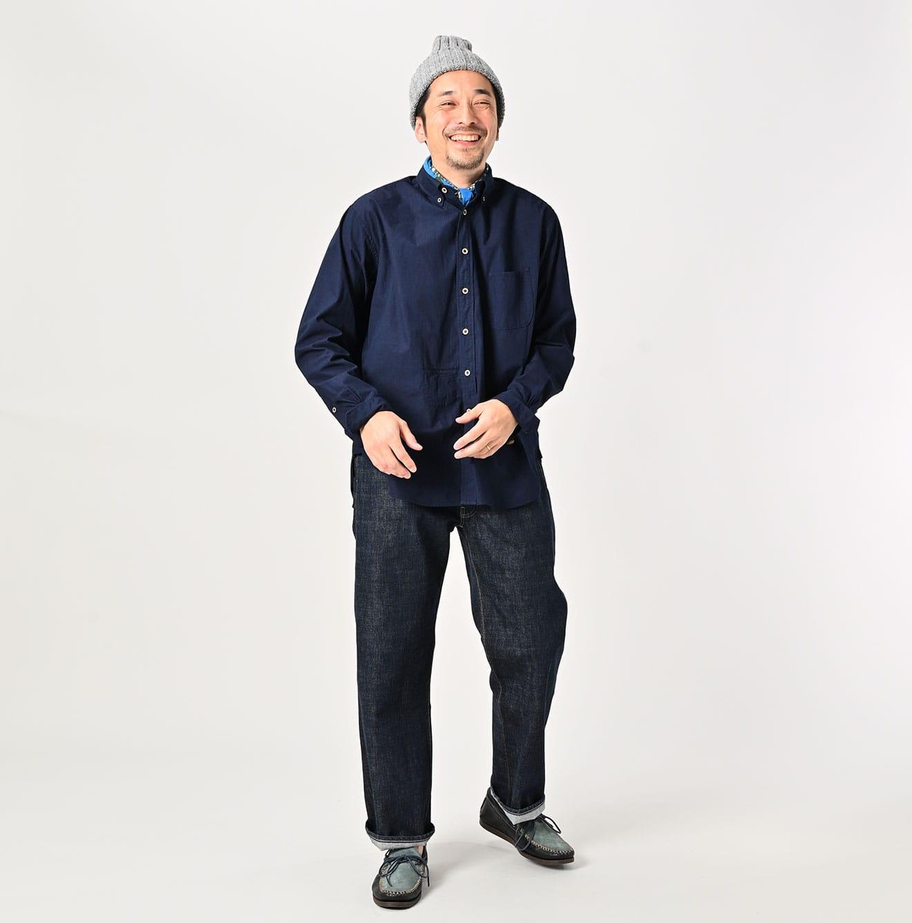 Indigo Batistie 908 Ocean Buttondown Shirt - 45R by 45rpm studio - Image 3