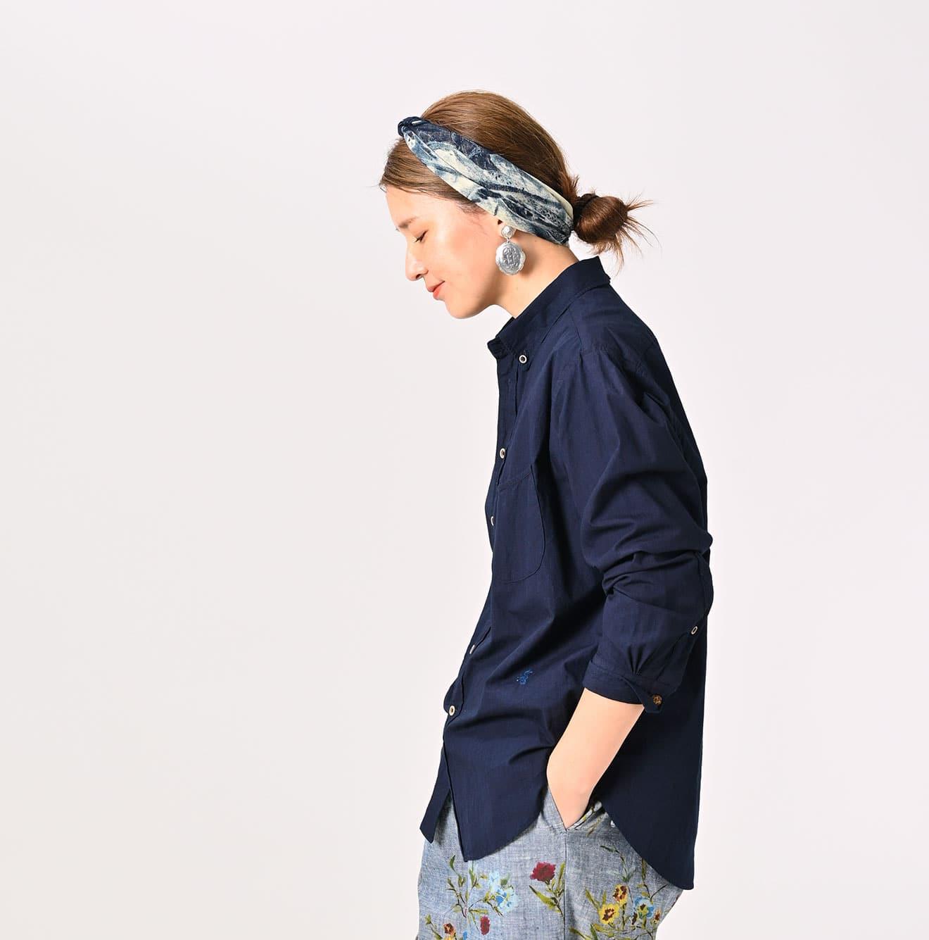 Indigo Batistie 908 Ocean Buttondown Shirt - 45R by 45rpm studio - Image 5