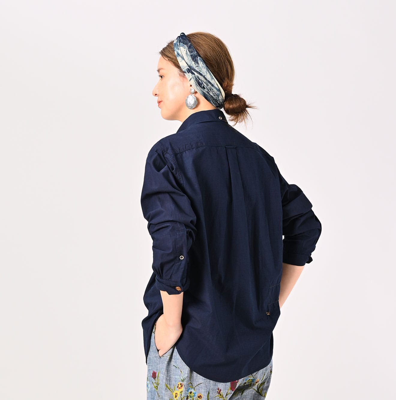 45R Indigo Batistie 908 Ocean Buttondown Shirt