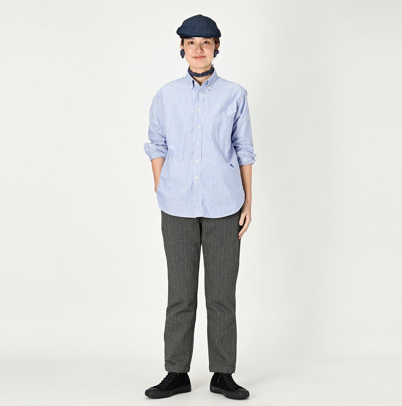 【美品】Supima Oxford L/S Oversized Shirt Supima Oxford 908 Pintuck Shirt – 45R GLOBAL