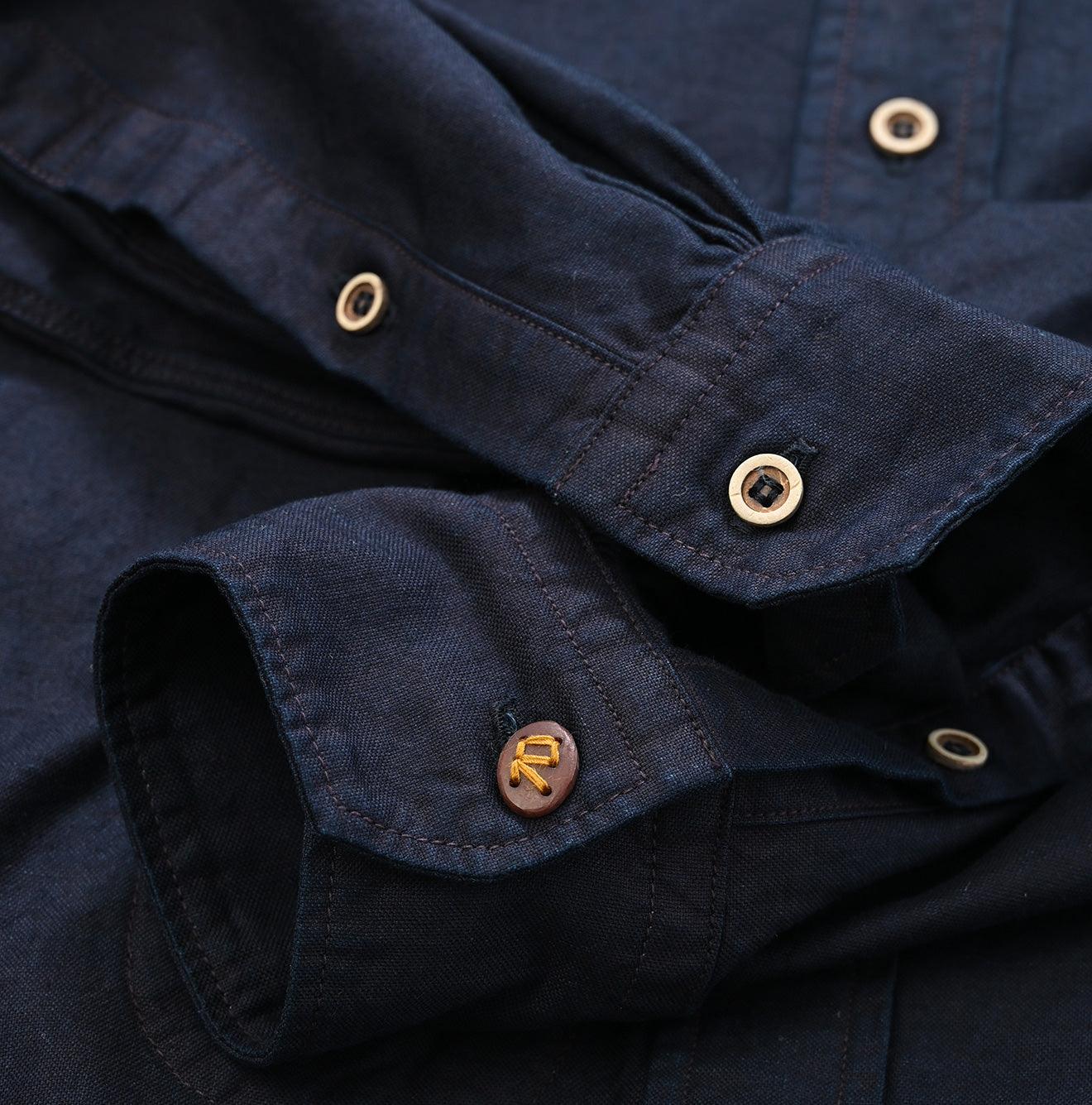 Indigo Supima Oxford 908 Ocean Shirt (Size 3) - 45R by 45rpm studio - Image 11