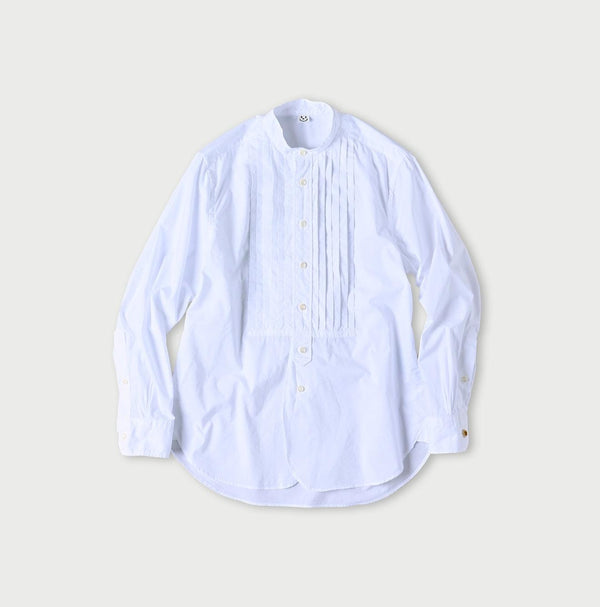 Batistie 908 Pintuck Stand Collar Shirt - 45R by 45rpm studio