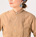 Batistie 908 Pintuck Stand Collar Shirt - 45R by 45rpm studio