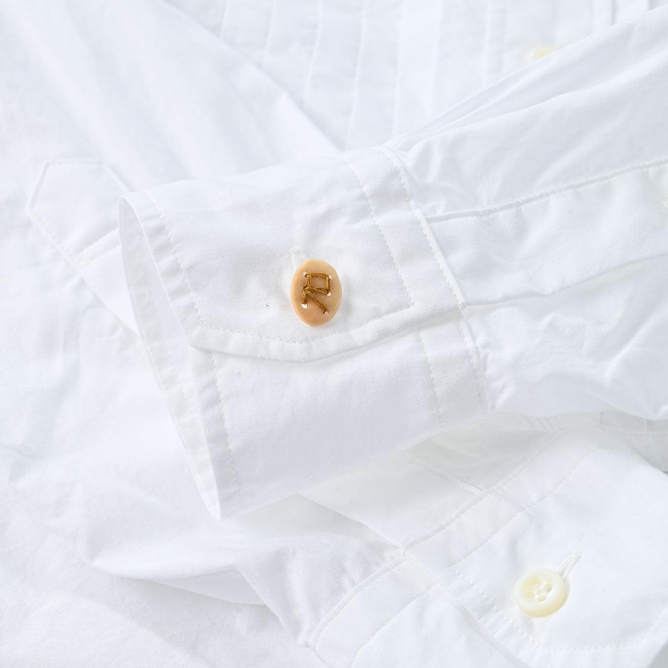 Batistie 908 Pintuck Stand Collar Shirt - 45R by 45rpm studio