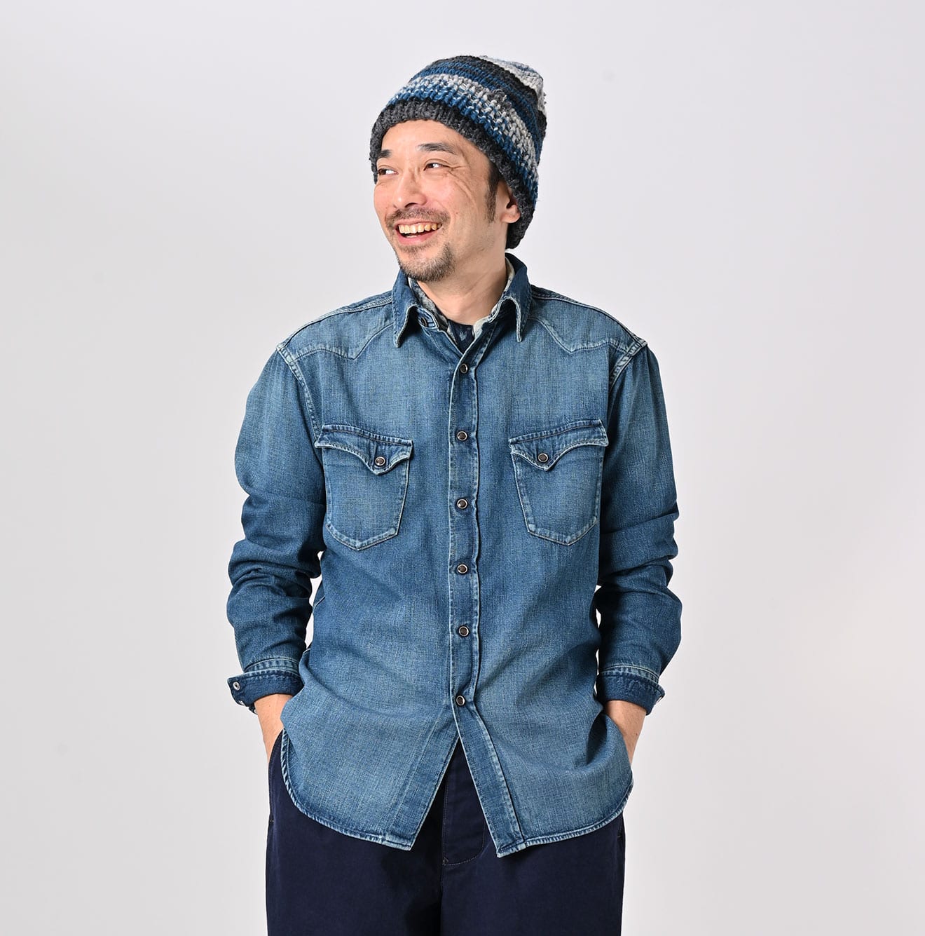 45R Indigo 45 Petit Denim 908 Eastern Shirt Zyu