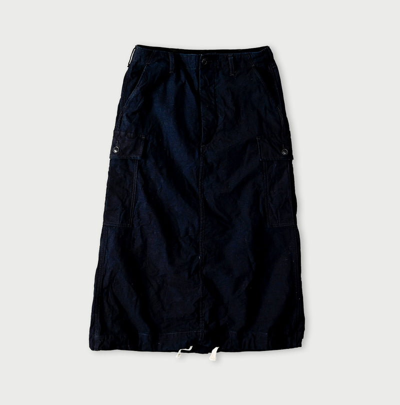45R Indigo Back Sateen Cargo Skirt