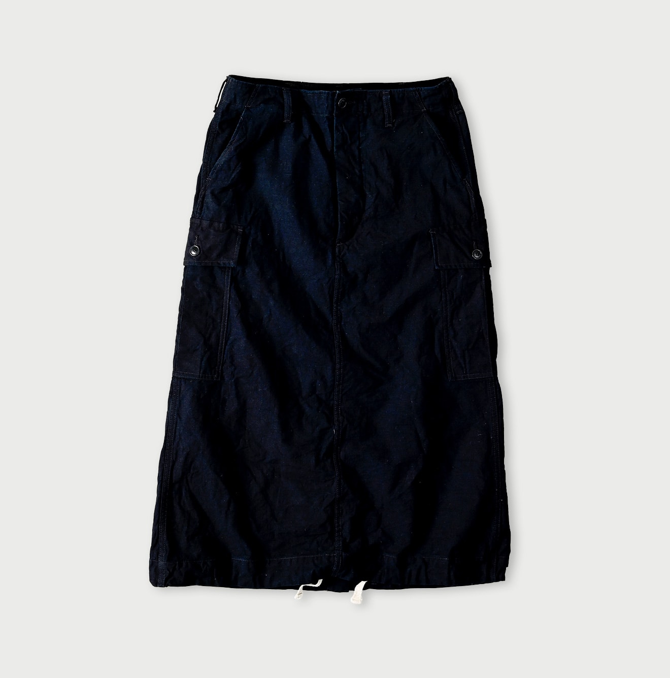 45R Indigo Back Sateen Cargo Skirt