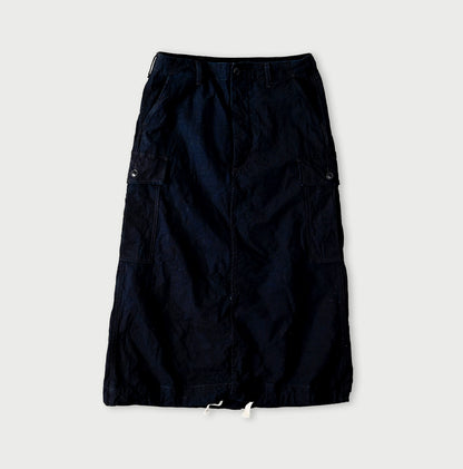 45R Indigo Back Sateen Cargo Skirt