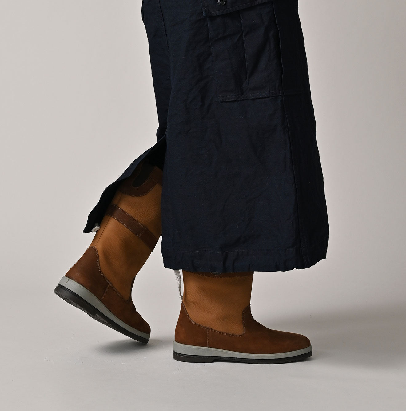 45R Indigo Back Sateen Cargo Skirt