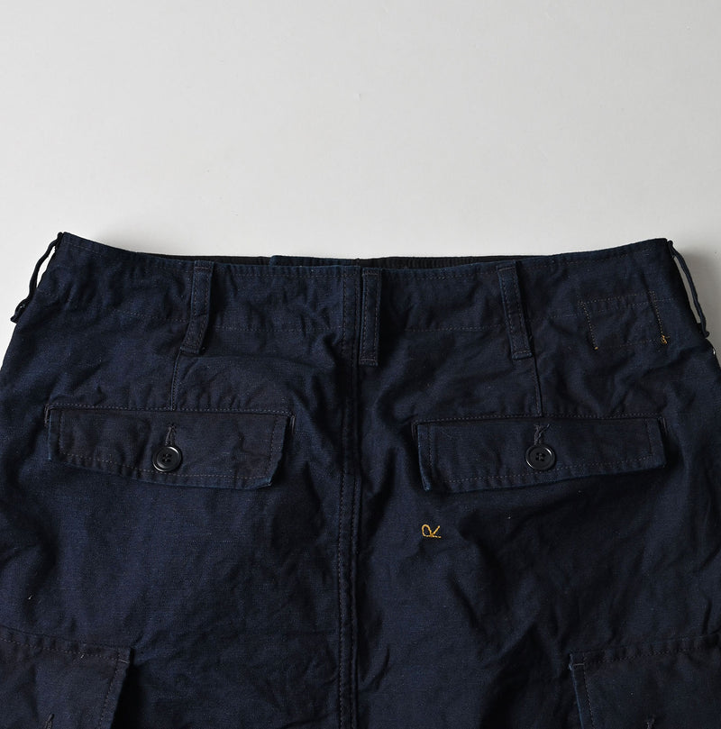 45R Indigo Back Sateen Cargo Skirt