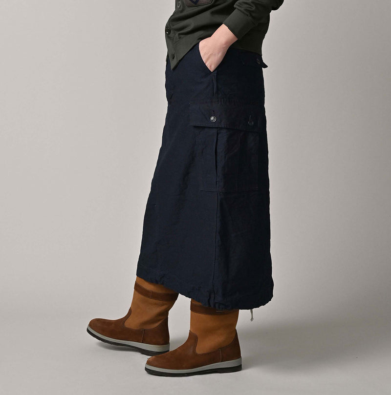 45R Indigo Back Sateen Cargo Skirt