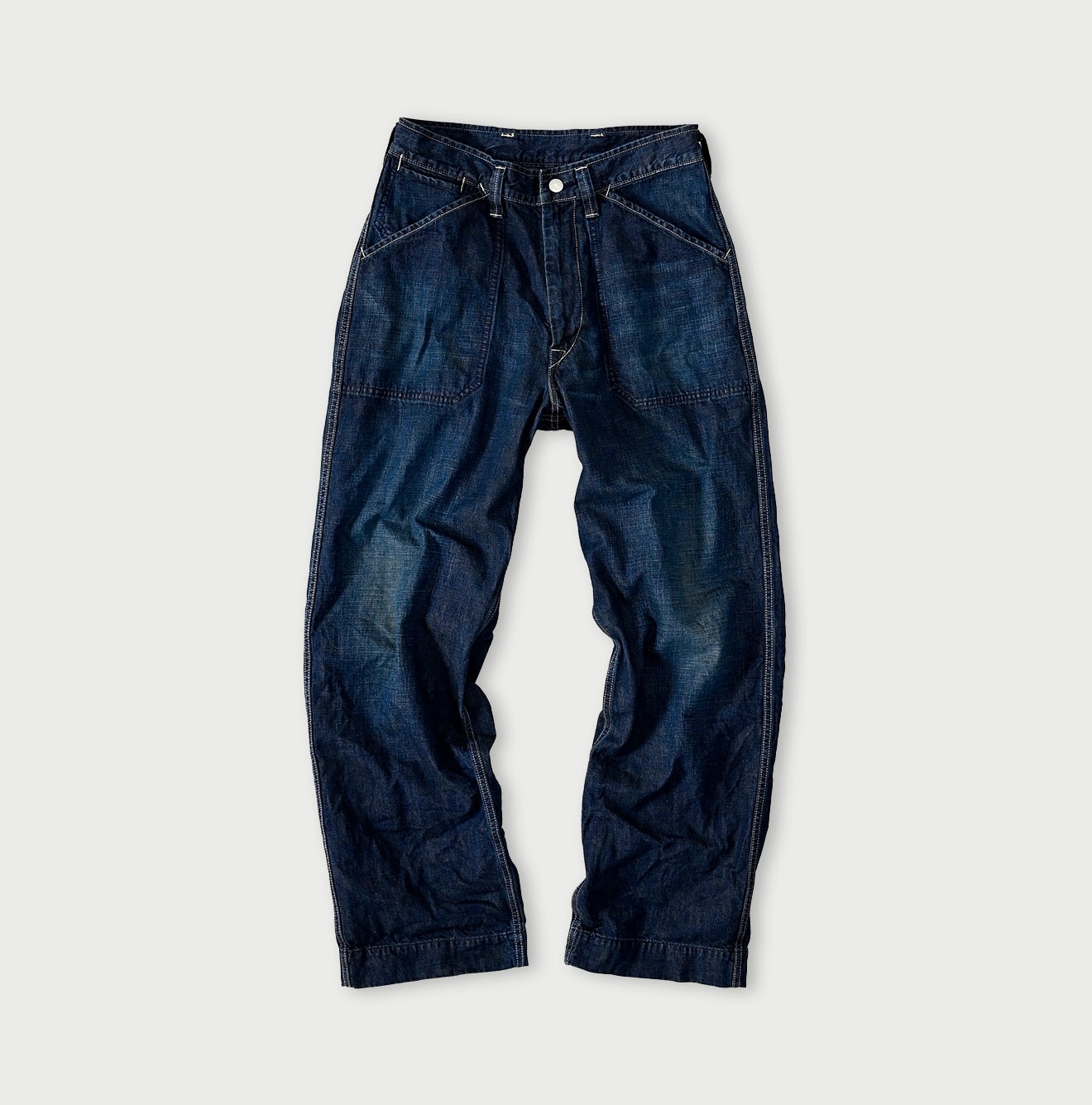 45R Indigo 908 Work Painter Pants Distressed