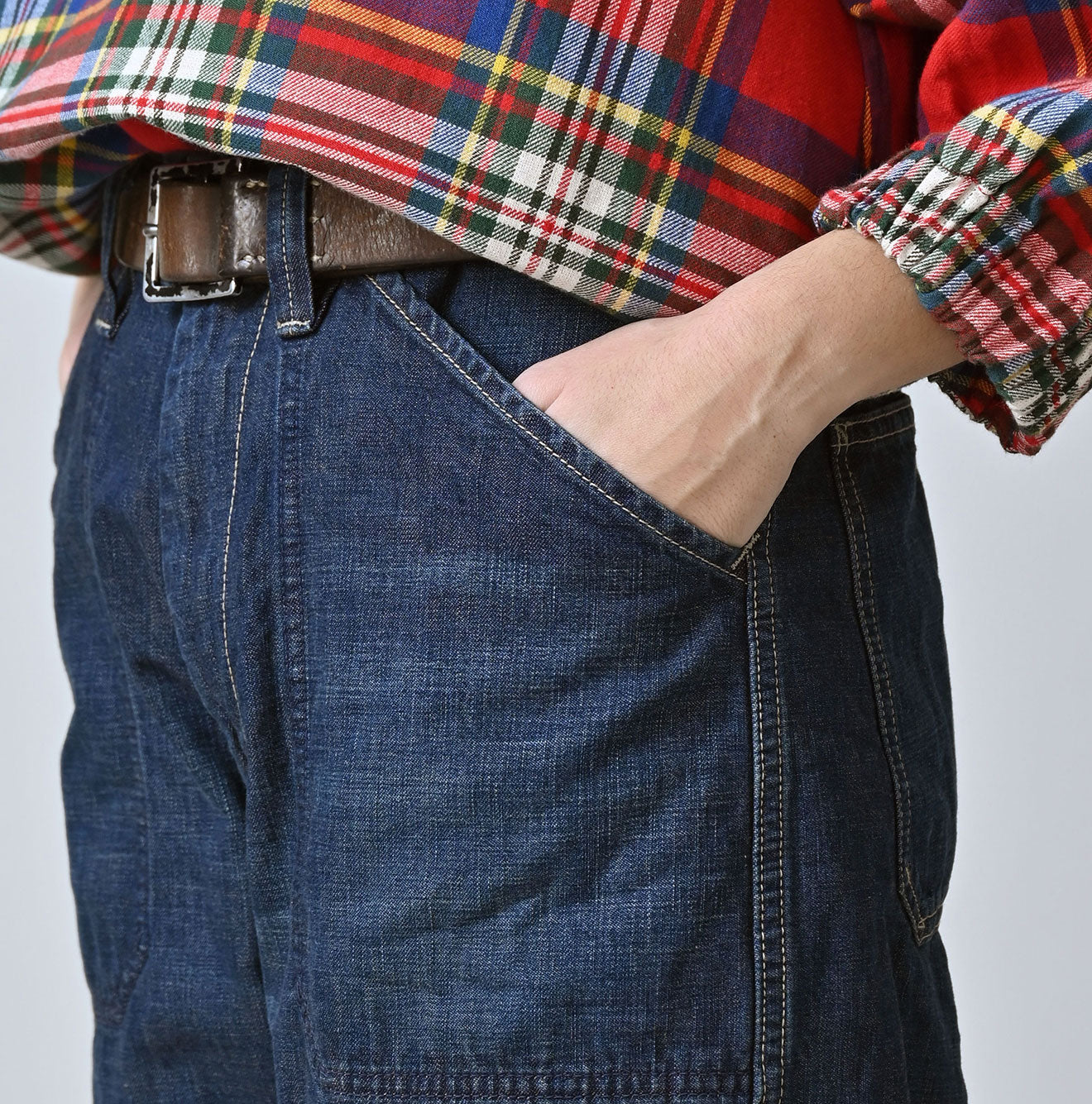 45R Indigo 908 Work Painter Pants Distressed