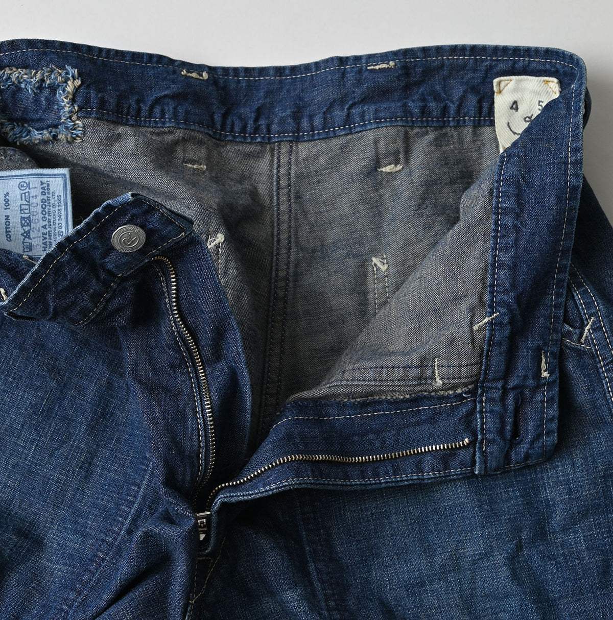 45R Indigo 908 Work Painter Pants Distressed