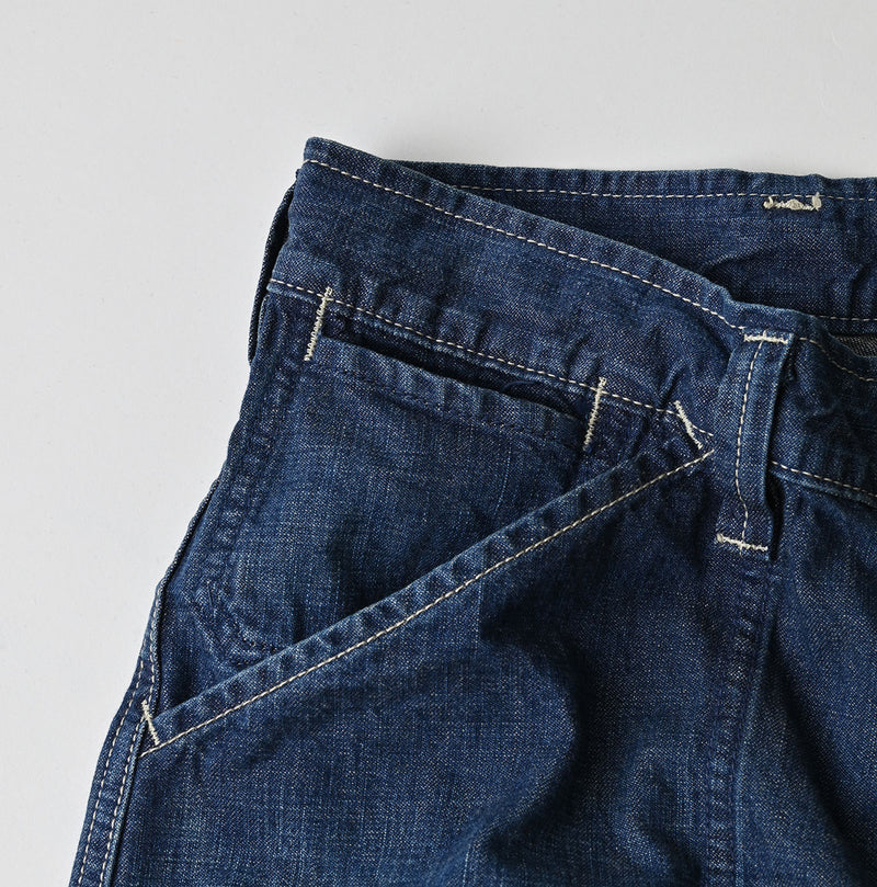 45R Indigo 908 Work Painter Pants Distressed