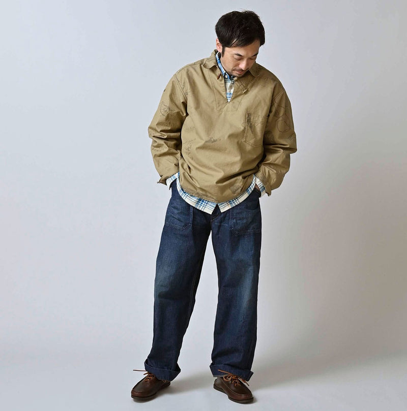 45R Indigo 908 Work Painter Pants Distressed