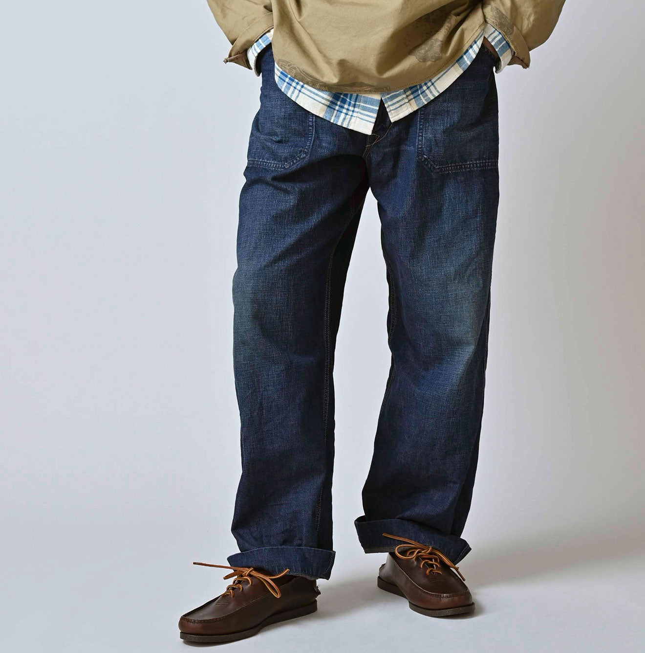 45R Indigo 908 Work Painter Pants Distressed