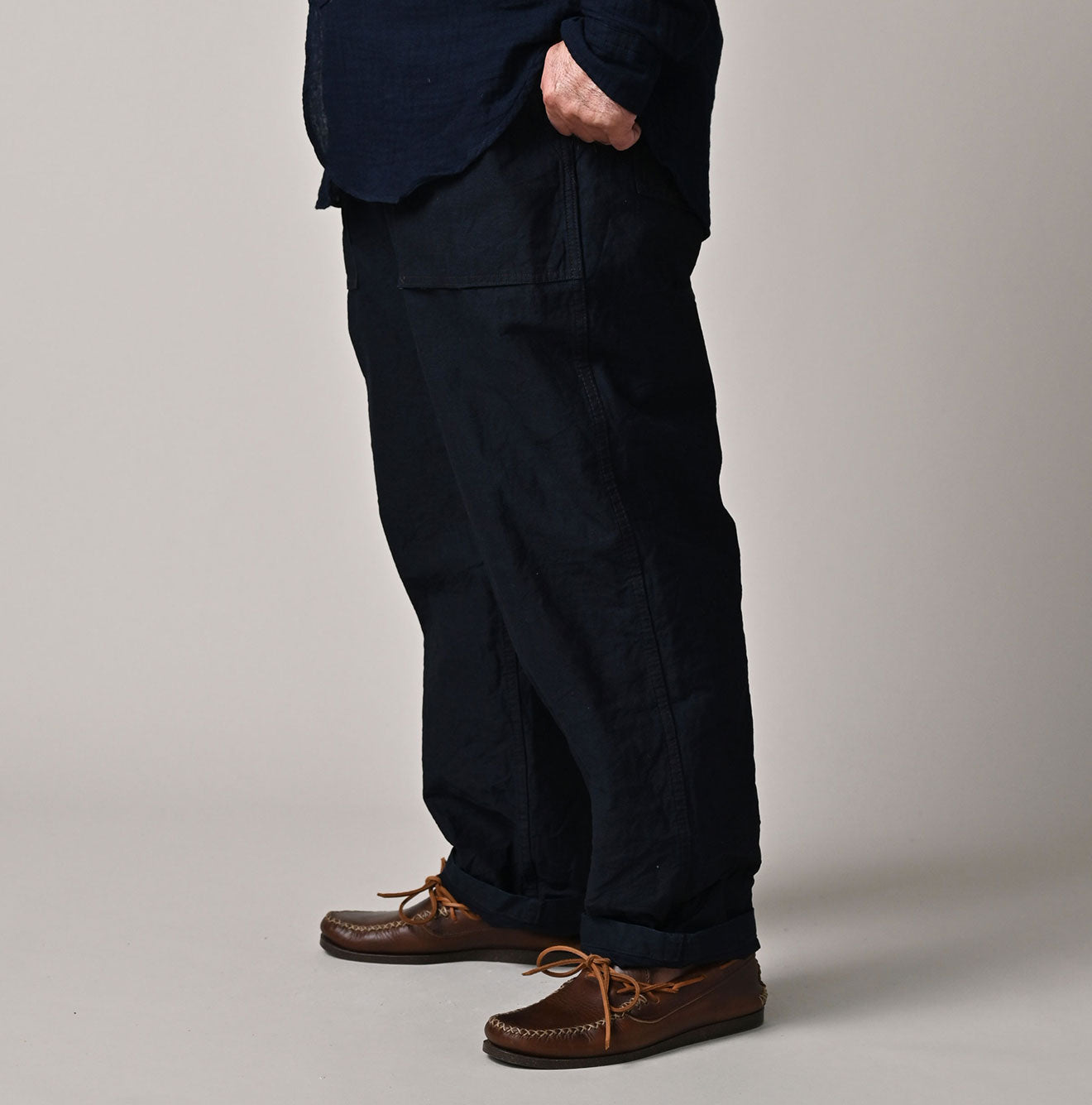 Indigo Back Sateen 908 Baker Pants | 45R Official Online Store