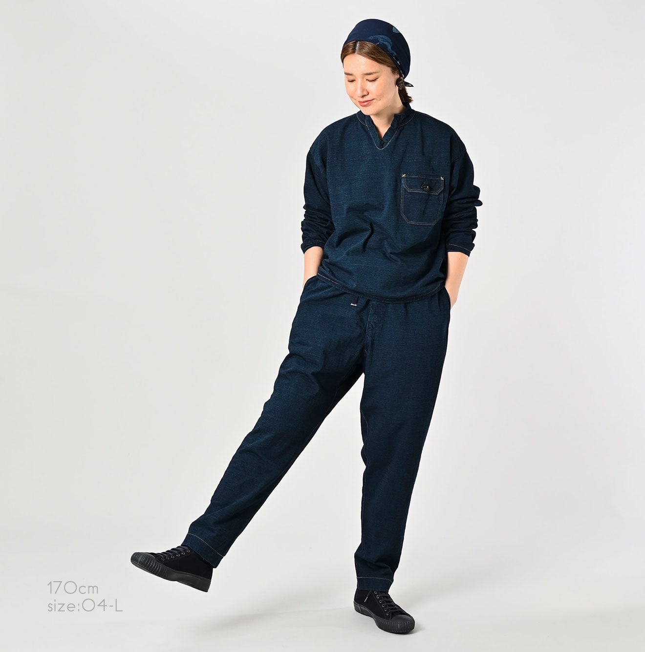 45R Indigo Dekoboko Tenjiku 908 Sweat Pants