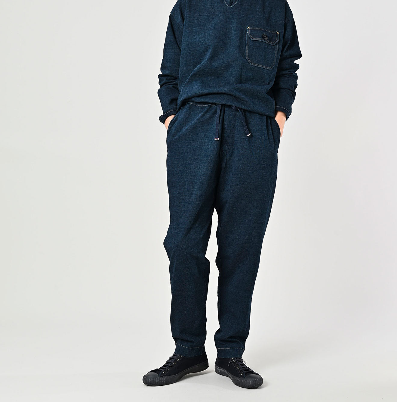 45R Indigo Dekoboko Tenjiku 908 Sweat Pants