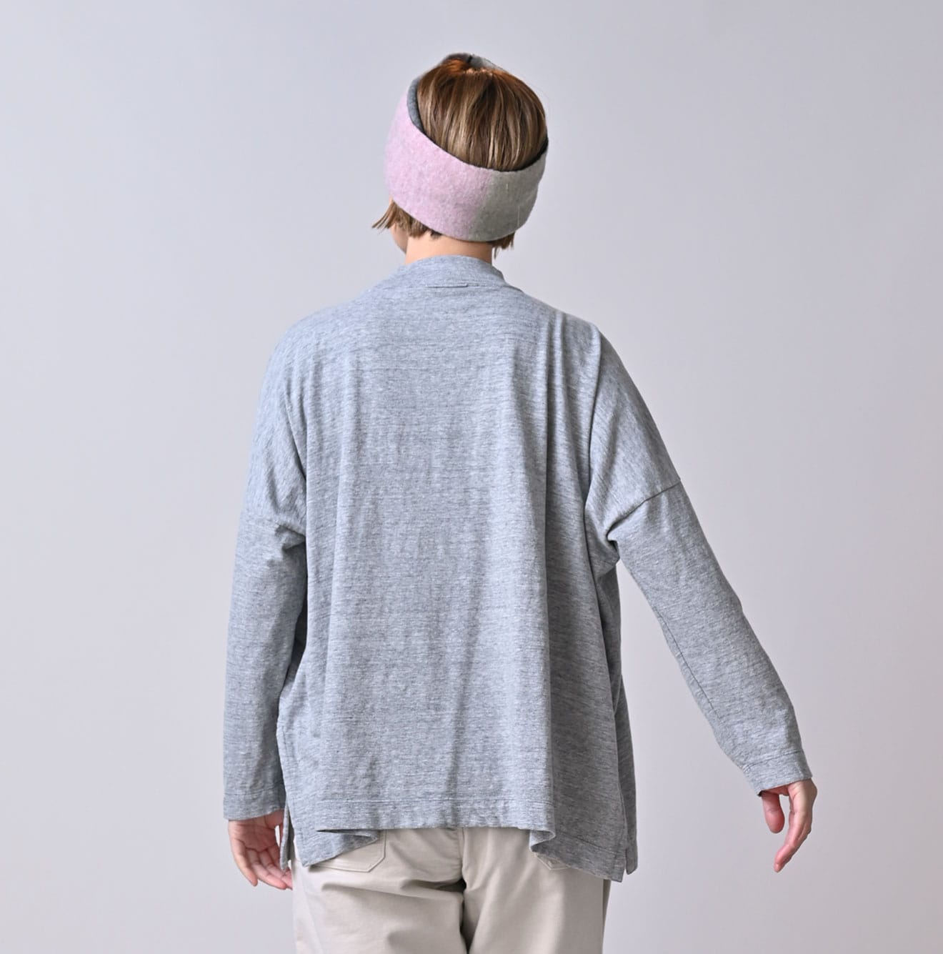 45R Yock Neck Big Slit T-shirt (Top-dyed)