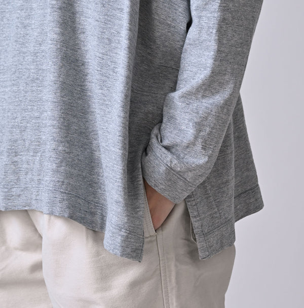 45R Yock Neck Big Slit T-shirt (Top-dyed)