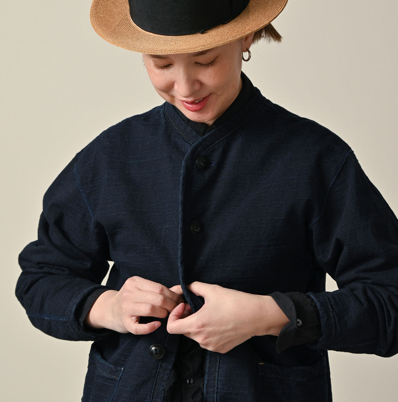 45R Indigo Dekoboko Tenjiku 908 Binder Cardigan