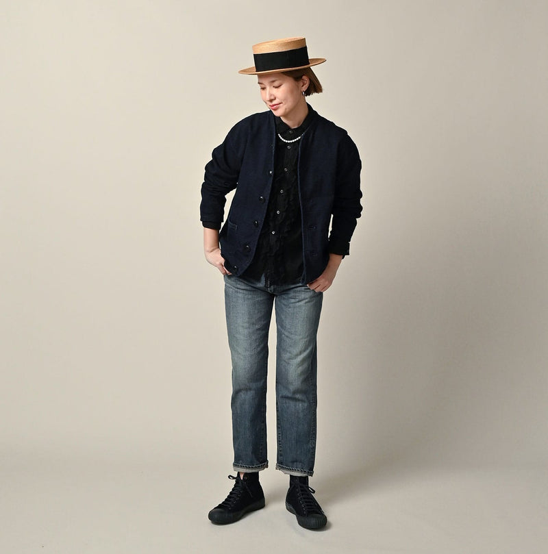 45R Indigo Dekoboko Tenjiku 908 Binder Cardigan